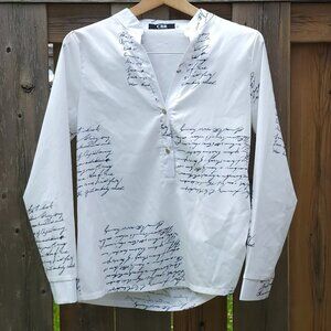 CBR Poetry Top Blouse Women's Size Medium TTPD Vibes Long Sleeve